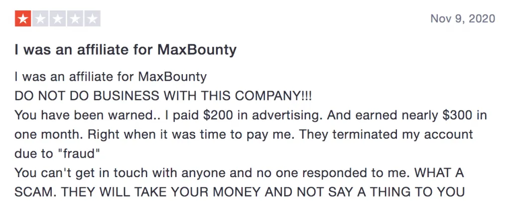 maxbounty reviews