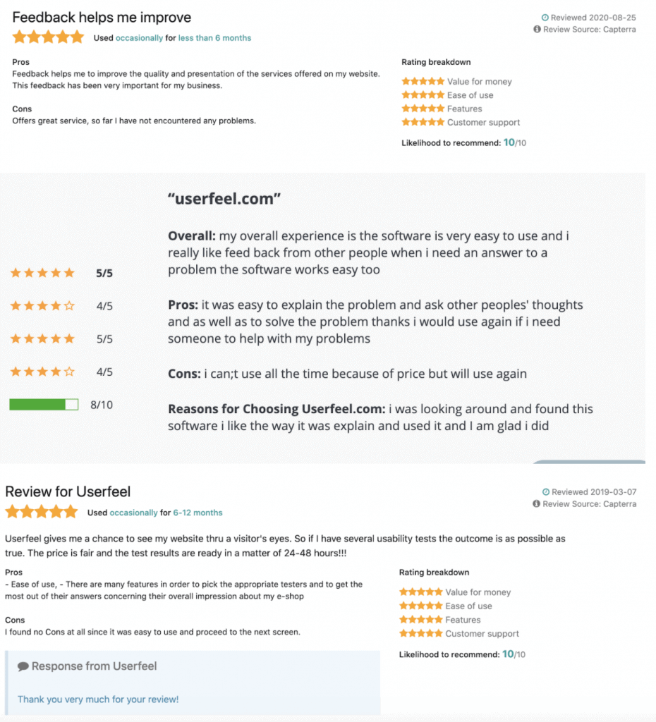 Userfeel Review Social Proof 2