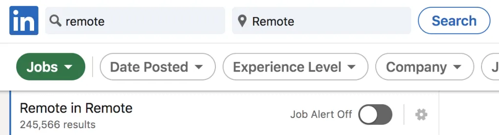 remote jobs results