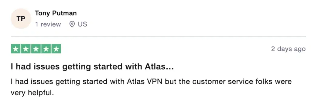 Atlas VPN 5 star review_2