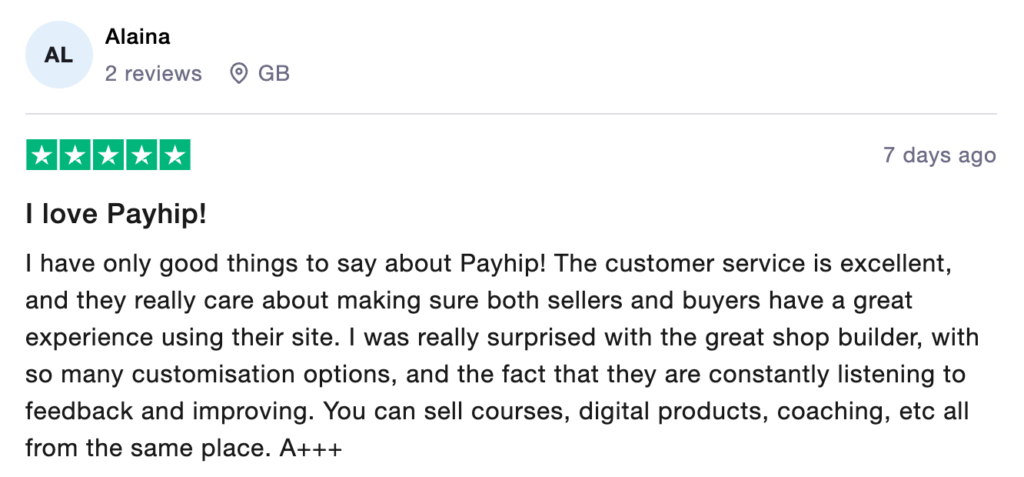payhip trustpilot review 1