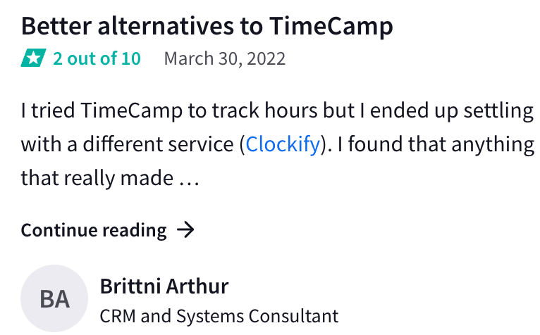 trustradius timecamp review2