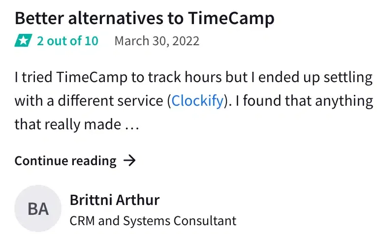 trustradius timecamp review2