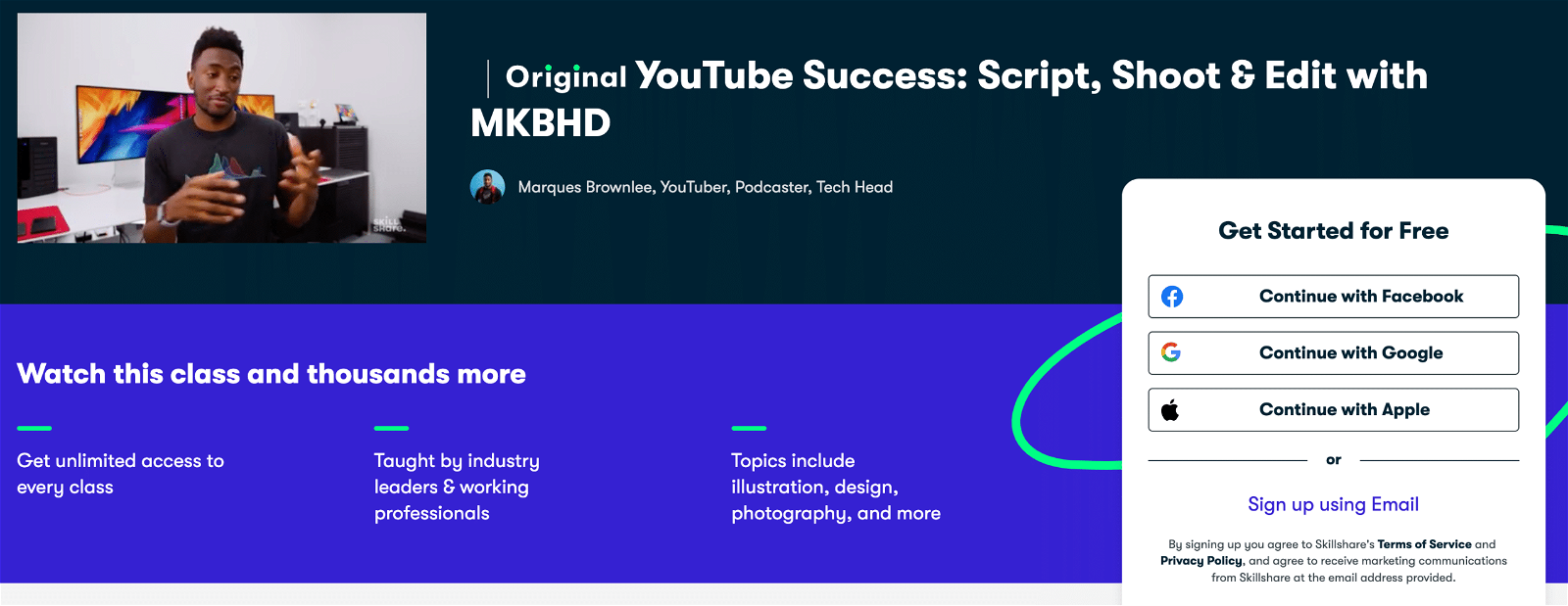 YouTube Success: Script, Shoot, and Edit with MKBHD (Skillshare) Review